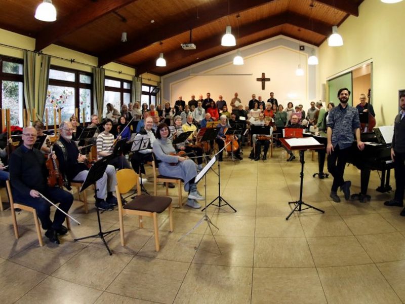 Mit alles Musikgruppen proben wir für die gemeinsame Messgestaltung zu Ostern 2024